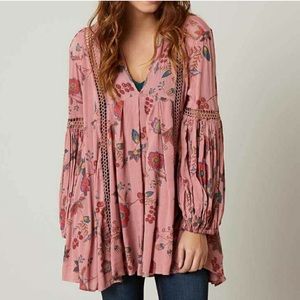 Free People Just The Two of Us pink tunic